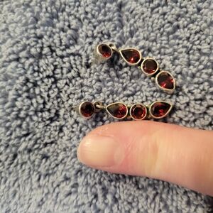 Elegant Garnet Teardrop Earrings